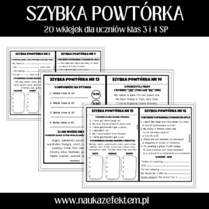 Szybkie powtórki dla klas 3 i 4