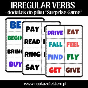 72 IRREGULAR VERBS - KARTY DO GRY
