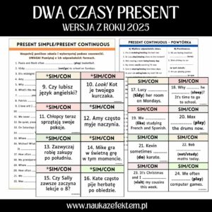 Present Simple czy Present Continuous