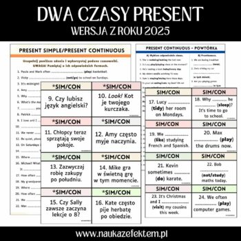 Present Simple czy Present Continuous