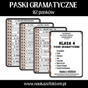 112 pasków gramatycznych po klasie 4