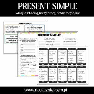 Present Simple - karty pracy, wklejka, a/b/c