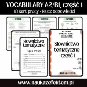VOCABULARY 1 - Słownictwo tematyczne A2/B1