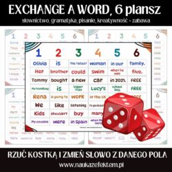 Exchange a word - rzuć kostką i zmień słowo