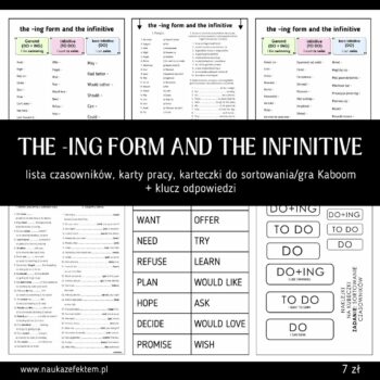 The -ing form and the infinitive