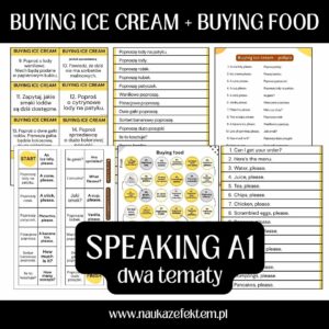 Buying ice cream + Buying food