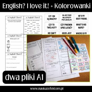 English? I love it! + Kolorowanki Pary A1