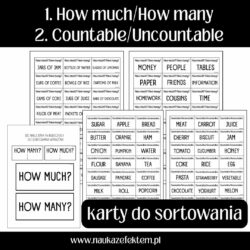 Countable or uncountable, How much or how many