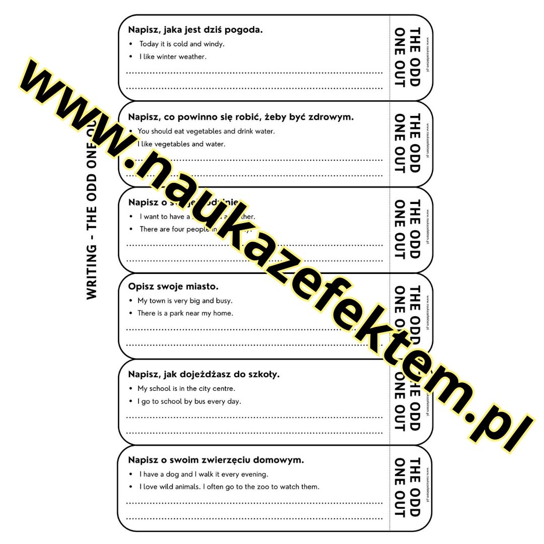 THE ODD ONE OUT Writing - obrazek 2