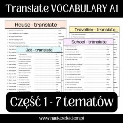 Translate VOCABULARY A1
